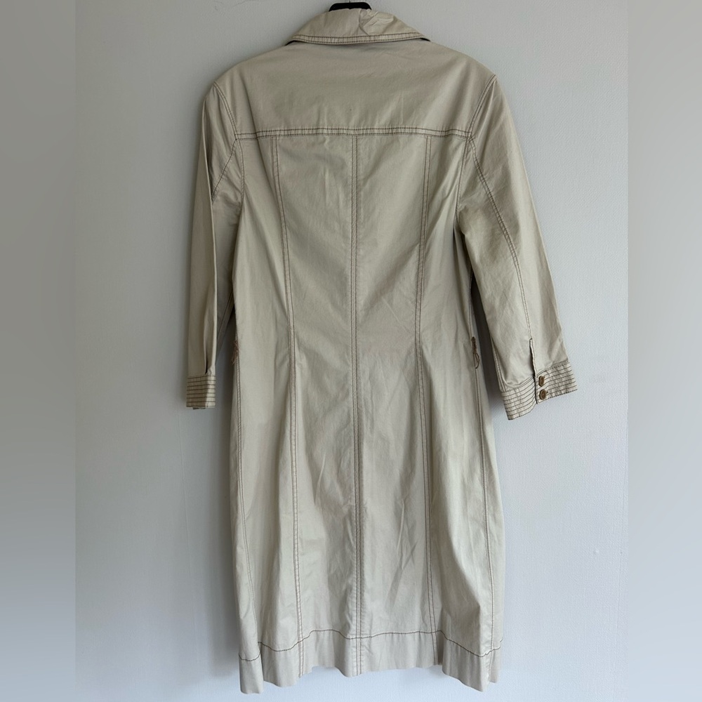 NWOT BODEN Khaki Button Down Cotton Twill Shirt Dress Safari French Utility Sz 6 - Picture 12 of 16